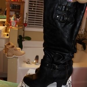 Rampage tall black boots.
